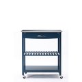 Boraam Boraam 50659 Holland Kitchen Cart with Stainless Steel Top - Navy Blue 50659